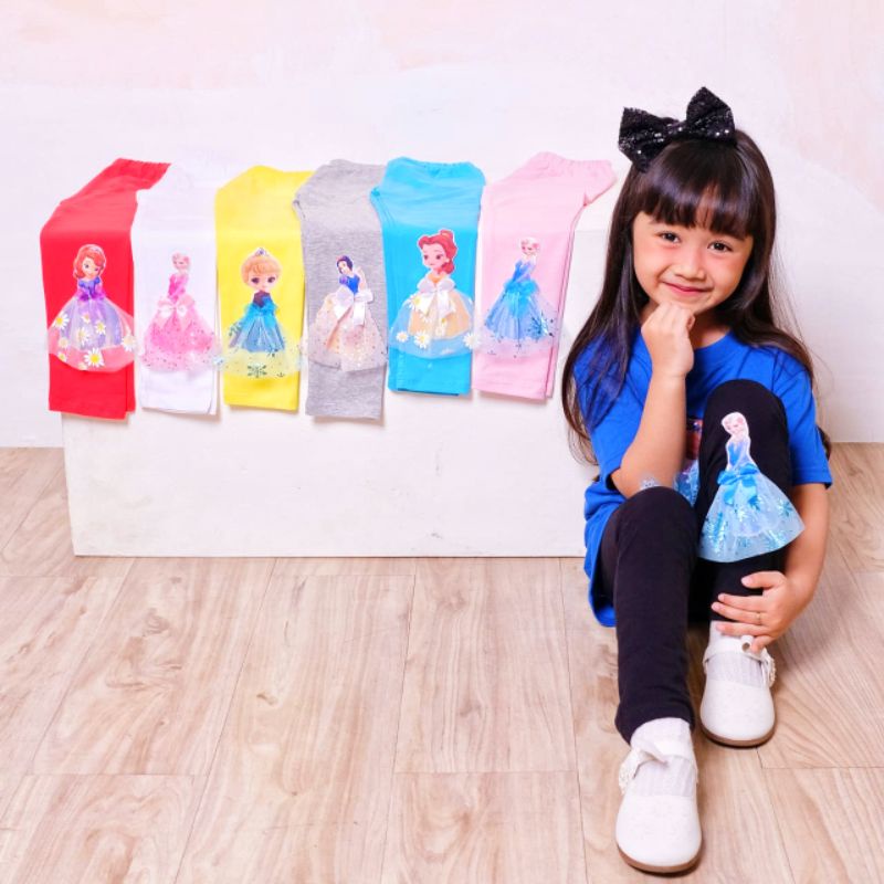 grosir legging anak perempuan karakter frozen princess/lejing anak cewek/celana anak perempuan/legging leging anak