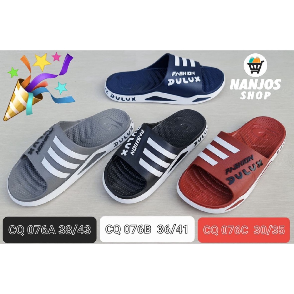 Sendal Slop Slip Pria Wanita / Sendal Slip fleksibel / Slipper Sandal nyaman dipakai / Slip Kekinian Karet Trend Santai Dulux CQ073b