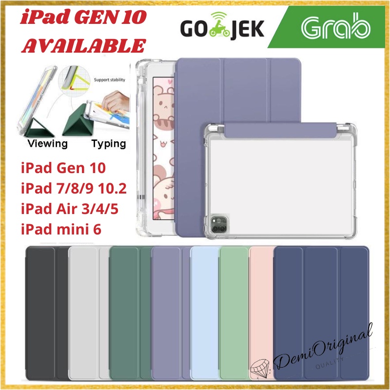 Smart Case iPad Gen 7/8/9/10 10.2 Air 3 10.2 / 4 10.9 Mini 6 Flip Pencil Slot Protective Slim Case Auto Wake Sleep