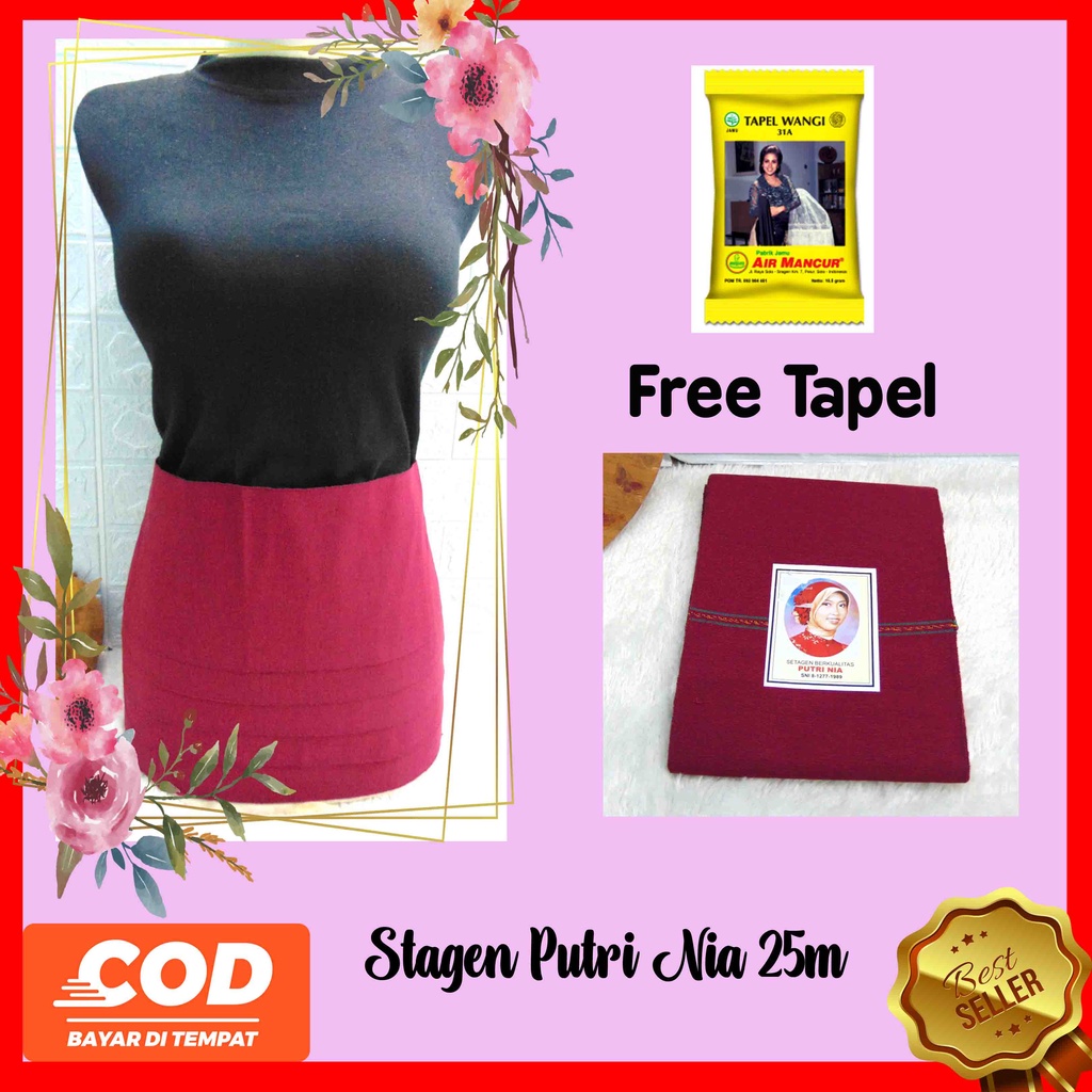 FREE TAPEL [EXPORT QUALITY] Stagen Tenun Putrinia Extra Panjang 25meter