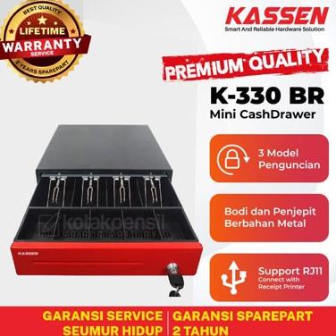 LACI UANG KASSEN K-330 BLACK RED | K-330 BR | KASSEN BR | CASH DRAWER