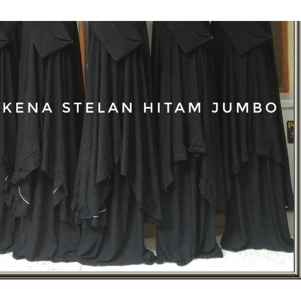 Mukena Stelan Hitam Jumbo