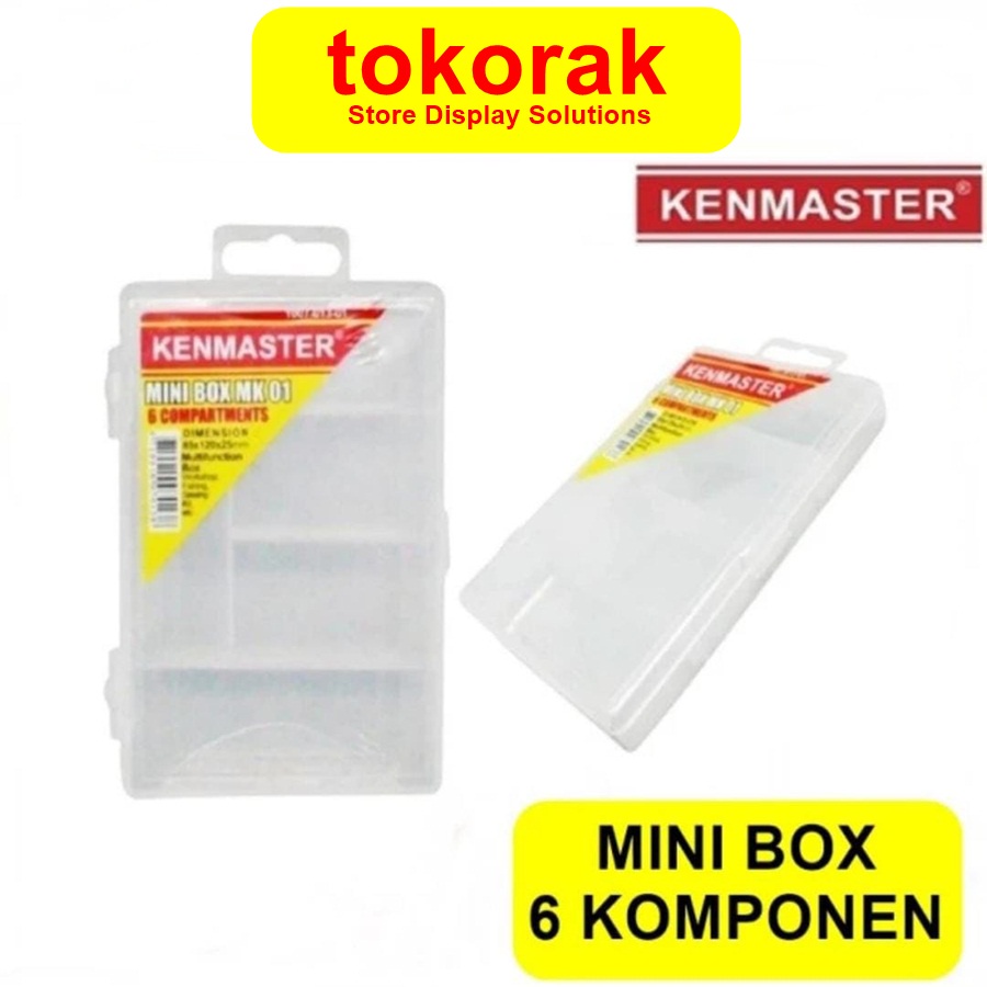 MINI BOX 6 COMPONEN KENMASTER - TOOL BOX KM-01 SLOT KOTAK