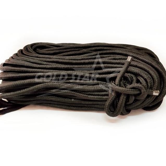 Tali Kepang Sumbu 1 cm Tali Tas Serut 10mm Drawstring - Hitam, 8mm