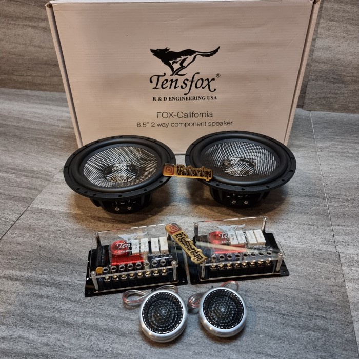 speaker split 2way tensfox california kevlar