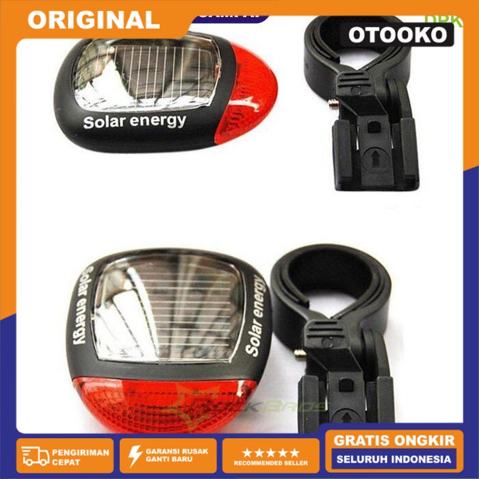 Lampu Sepeda Belakang Tenaga Solar Energy rechargeable tail light