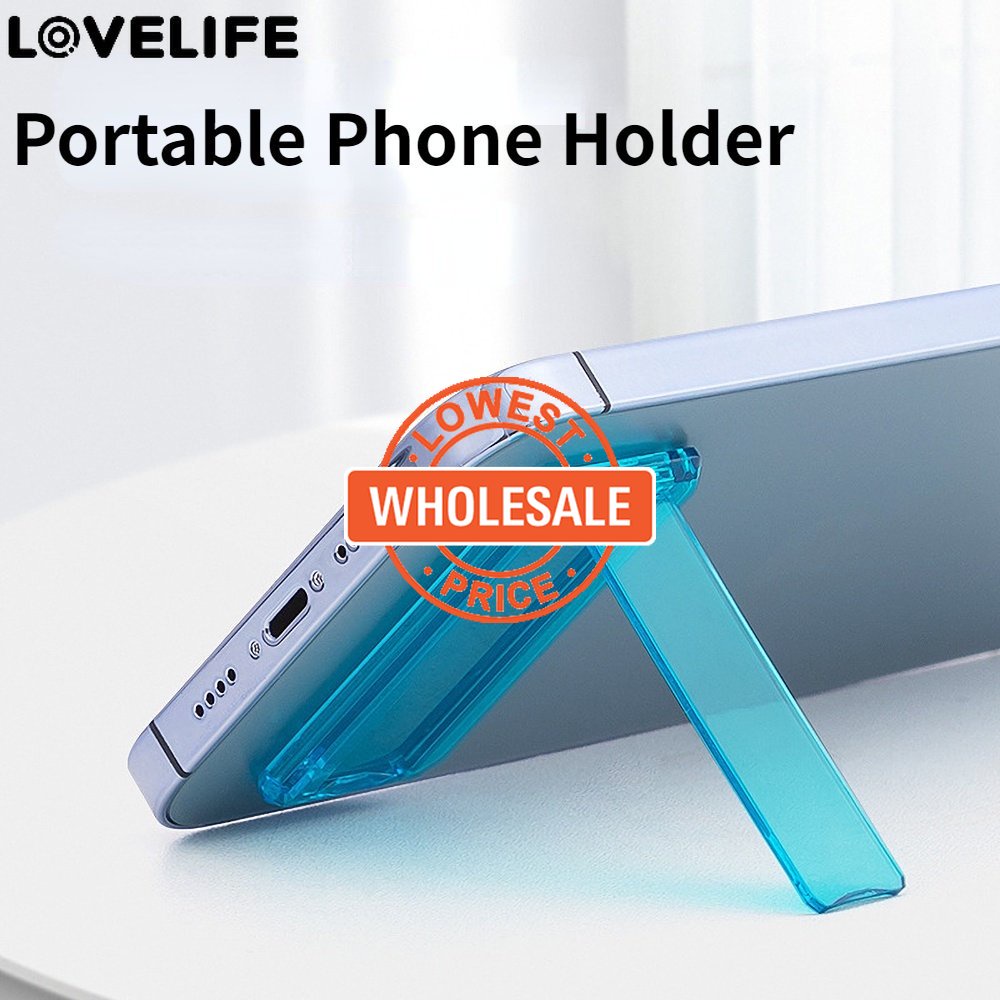 [Harga Grosir] Transparan Self-adhesive Desktop Stand Ponsel Kembali Stiker Berdiri Ultra-Tipis Tak Terlihat Phone Holder Universal Aksesoris Ponsel Mini Lipat Holder