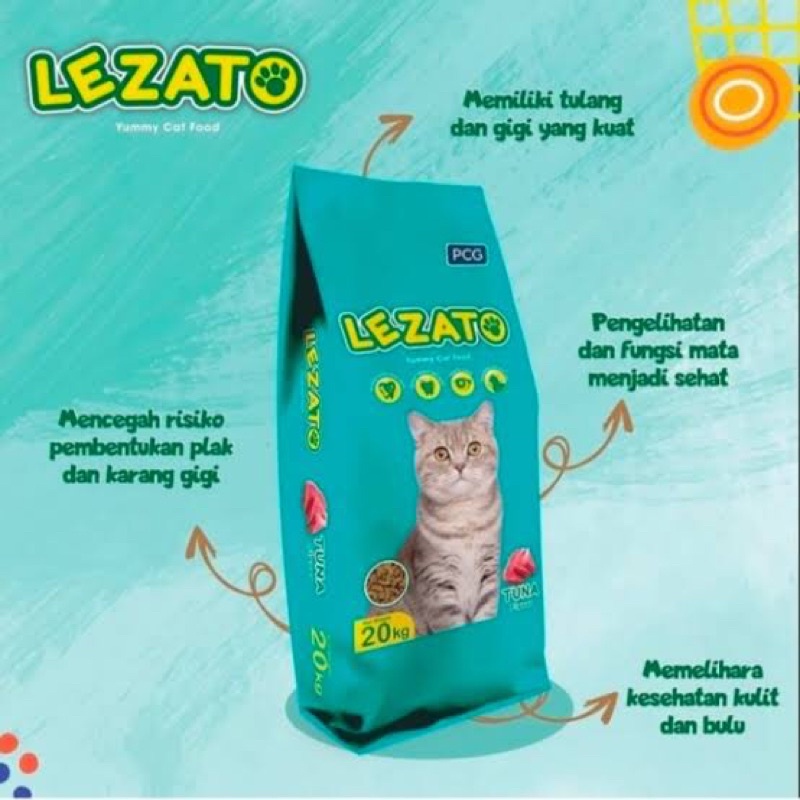 Makanan Kucing LEZATO 1kg New Kemasan Freshpack