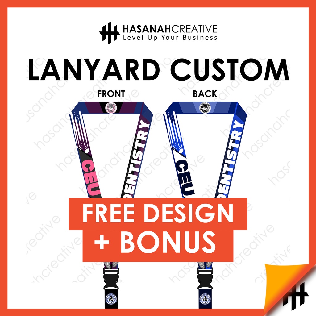 

Lanyard Tali ID Card FREE DESIGN Awet Cepat Murah Berkualitas