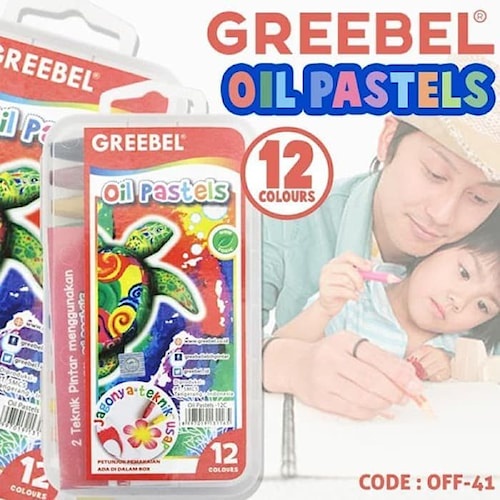 

Crayon Mewarnai 12 warna Greebel OIL PASTELS