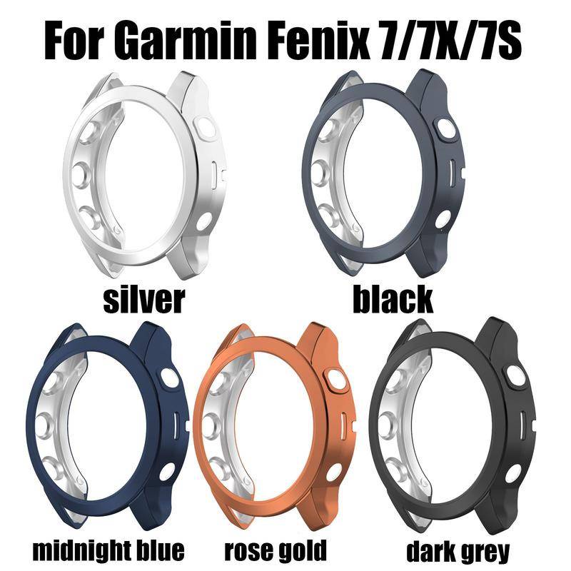 Casing Pelindung Frame Bumper Smartwatch Garmin Fenix 5 5X 7 7S 7X Bahan TPU Mewah Tahan Debu