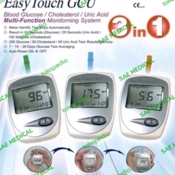 easy touch 3 in 1 gcu alat tes gula darah