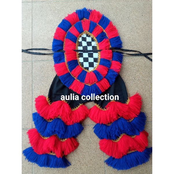 celana/sual barongan ukuran anak TK-SD kls 1 warna merah biru