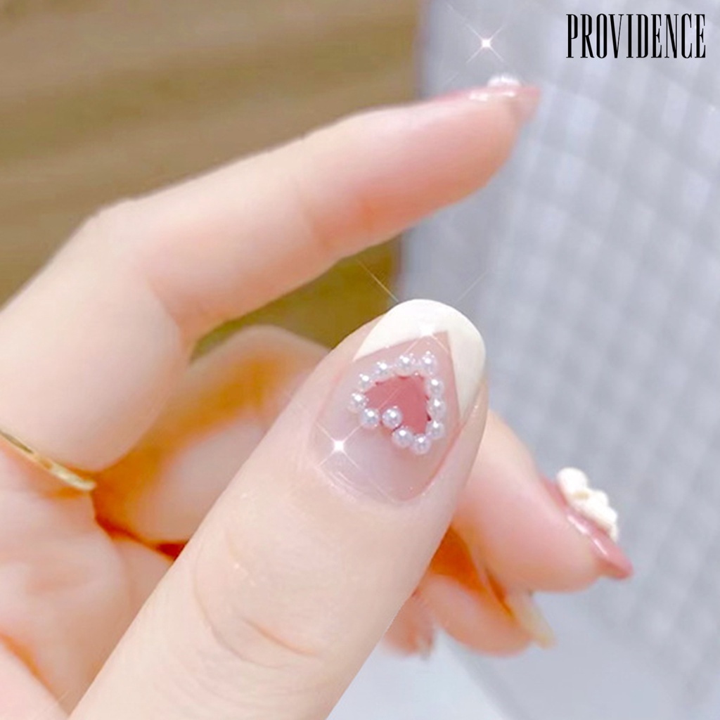 Providence 50Pcs / Set Berlian Imitasi Bentuk Hati / Bunga / Geometri 3D Untuk Dekorasi Nail Art
