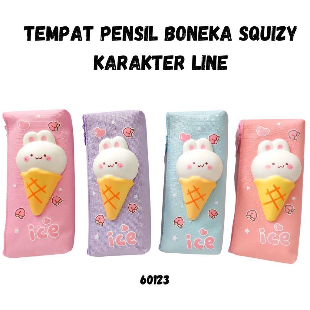 Kotak pensil Squizy Line anak perempuan lucu &amp; lembut