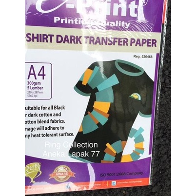 

Transfer Paper / T-shirt Dark Transfer Paper A4 / Photo Paper