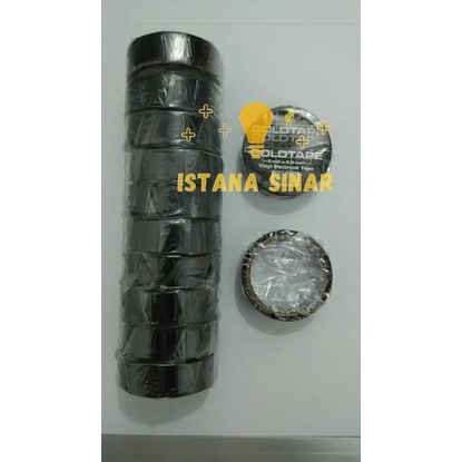 ISOLASI LISTRIK SOLASI LISTRIK KABEL HITAM 15MM GOLD TAPE