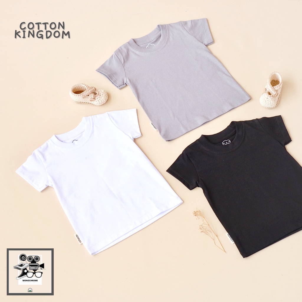 Cotton Kingdom Basic Tee Monochrome Series - Kaos Anak / Atasan Anak / Kaos Bayi / Atasan Bayi