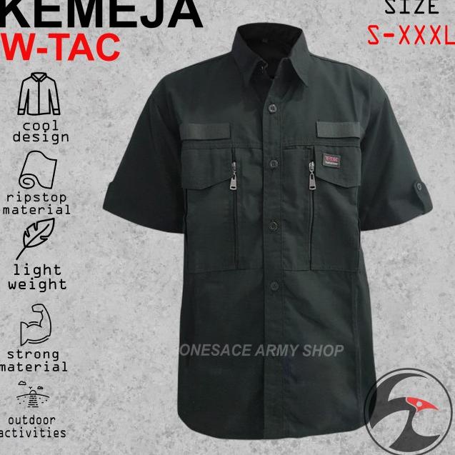 kemeja tactical w-tac lengan pendek - Putih, S