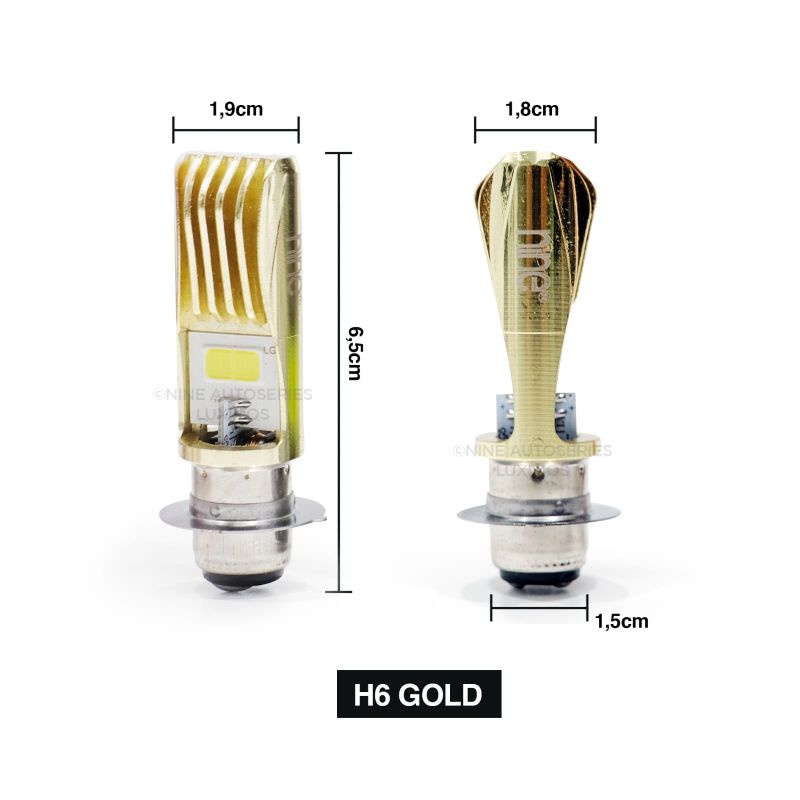 LAMPU LED H6 COB LUXIMOS NINE AC DC PLUG AND PLAY HI LOW CAHAYA PUTIH UNTUK LAMPU UTAMA MOTOR BEBEK DAN MATIC