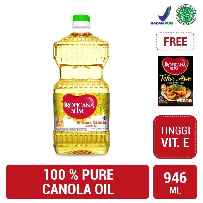 

Free Bumbu Saus Telur Asin - Tropicana Slim Minyak Kanola 946ml