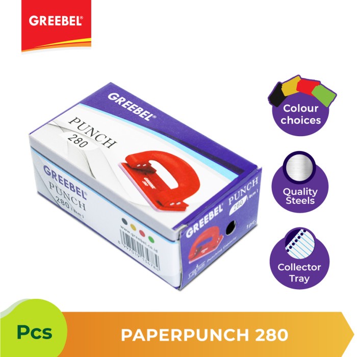 Hole Punch Pembolong Kertas Greebel 280 - tebal kertas upto 1,2mm.