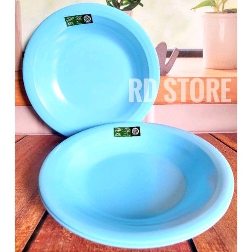 promo 3.piring makan cekung melamine polos golden flaying fish