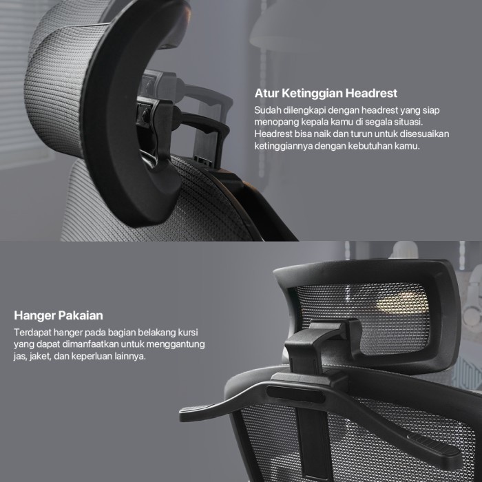 Fantech OCA259|OC-A259 Kursi Kantor Kerja Jaring Premium Office Chair