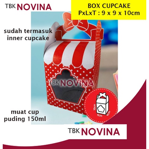 BOX CUPCAKE PUDING /  KOTAK CUPCAKE PUDING