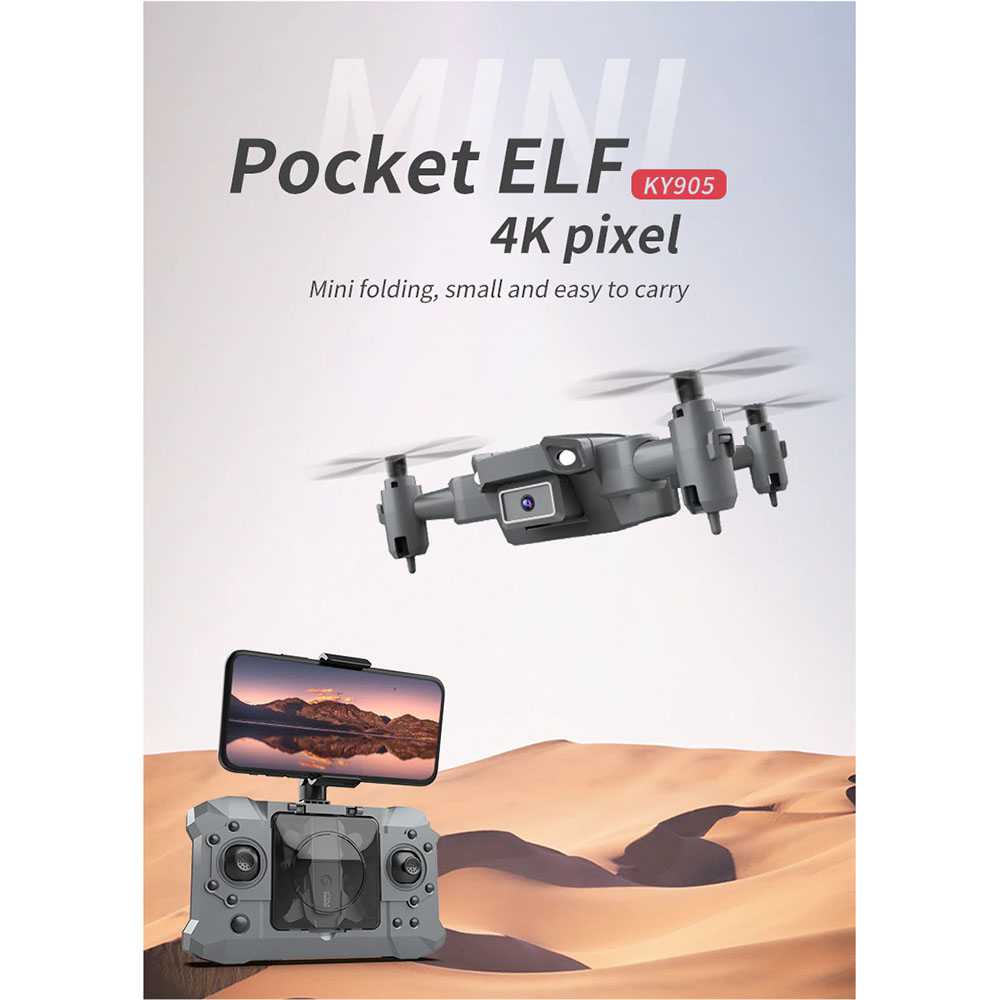 XIN KAI YANG Pocket ELF Quadcopter Drone RC WiFi Camera 1080P - KY905