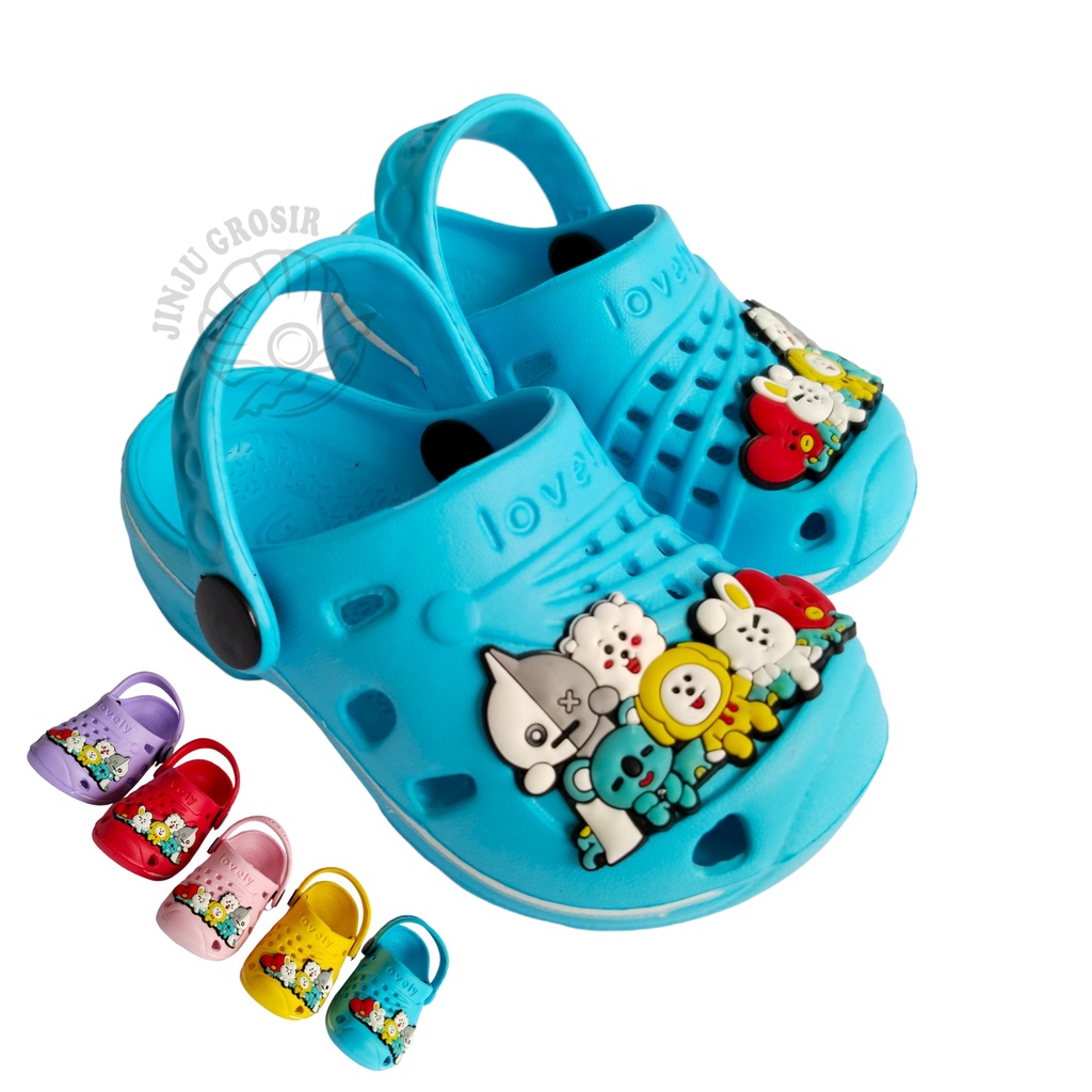 Promo Sandal Baim Anak Perempuan Laki Laki Sendal Balita Cowok Cewek Slop Karet Tali Belakang Lucu K
