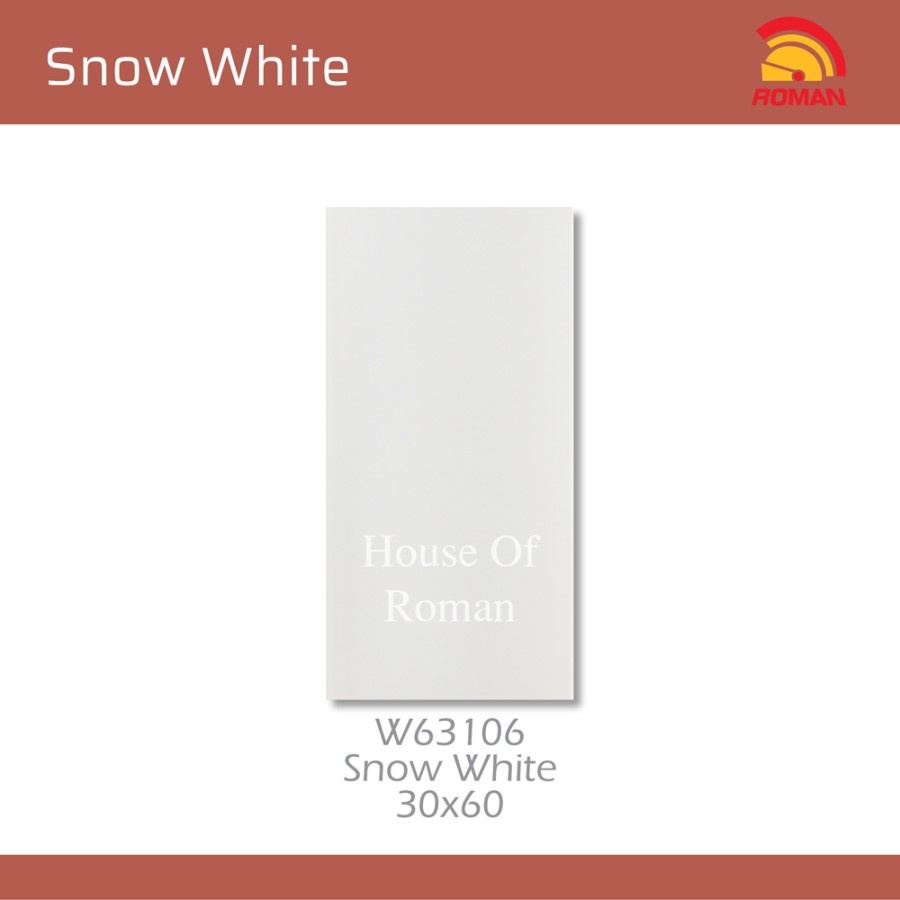 ROMAN KERAMIK SNOW WHITE 30X60 W63106 (ROMAN HOUSE OF ROMAN)