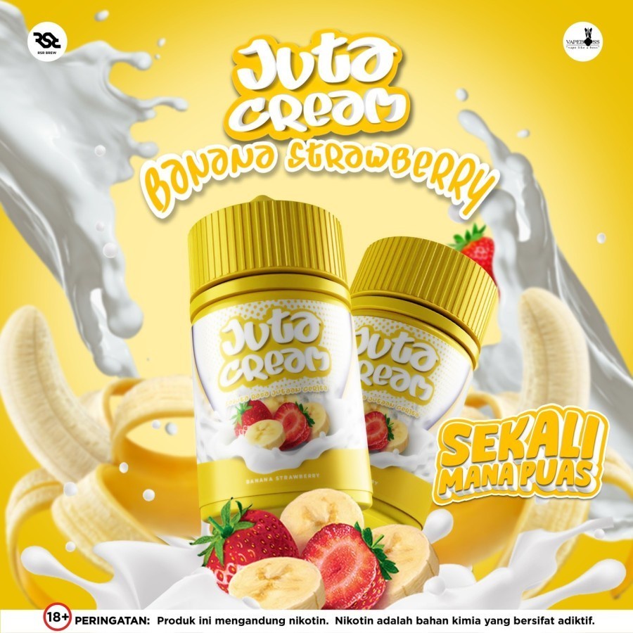 LIQUID 60ML JUTA CREAM BANANA PISANG STOBERI ENAK