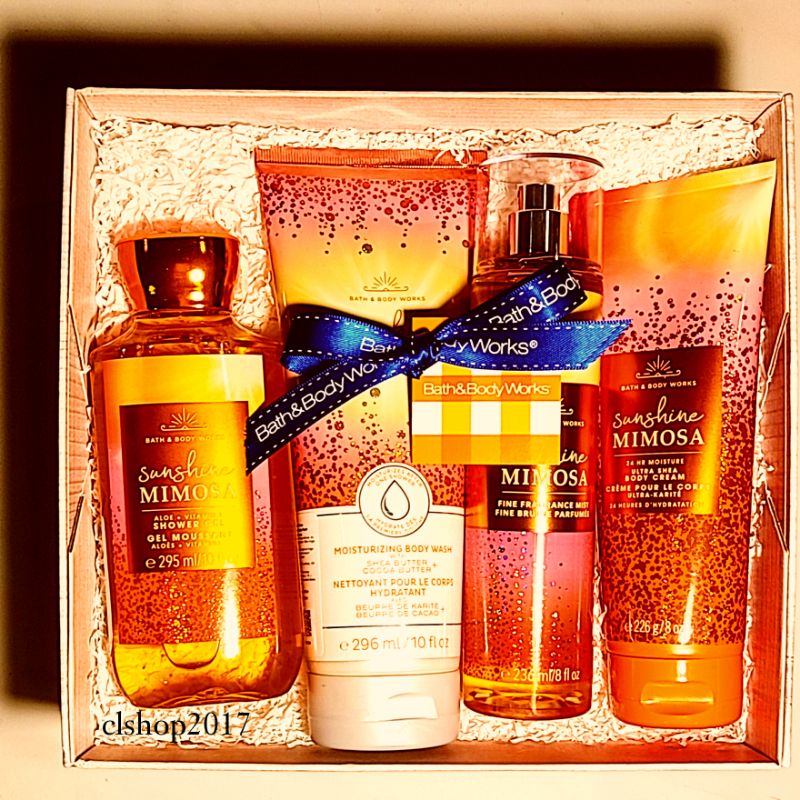 BBW SUNSHINE MIMOSA GIFT SET PAKET BATH &amp; BODY WORKS