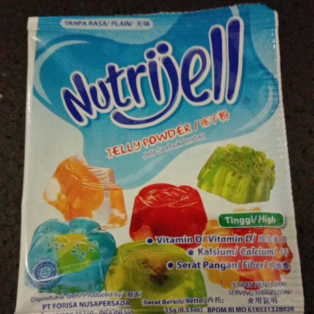 

Nutrijell plain / tanpa rasa 10gr