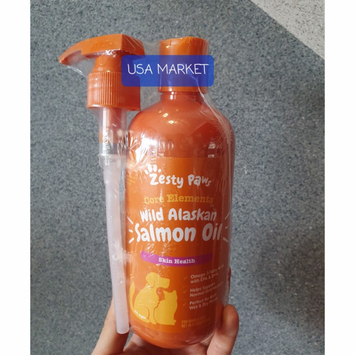 Jual Zesty Paws Wild Alaskan Salmon Oil, dogs & cats 473ml | Shopee