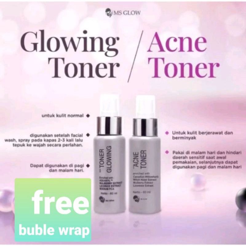 Toner ms glow/toner glowing ms glow/toner acne ms glow/ma glow toner