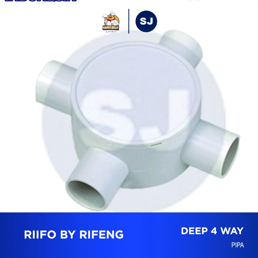 4 Way Round Junction Box Conduit Rifeng 20mm F20-x20x20x20x20