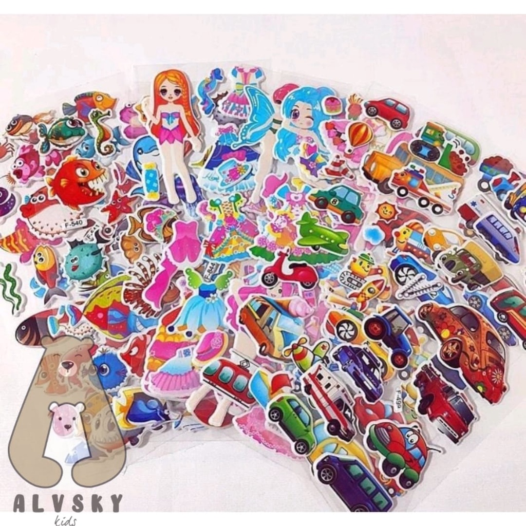 STIKER MAINAN ANAK / STIKER ANAK TIMBUL / STIKER 3D ANAK / STIKER 3D / STIKER ANAK