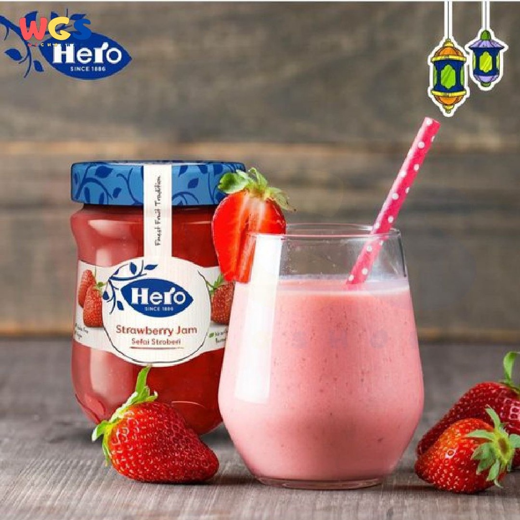 Hero Selai Strawberry Jam No Artificial Colours Spread 340g