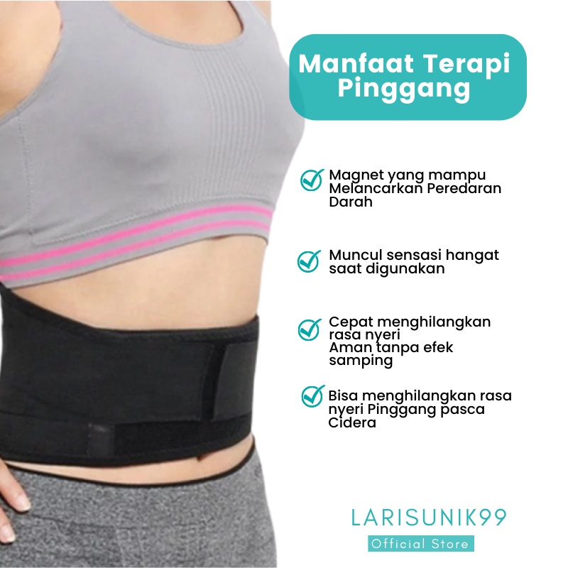 Sabuk Terapi Pemanas Pinggang Tourmaline magnet  Pinggang Hilang Sakit Pinggang Pegal Saraf Kejepit