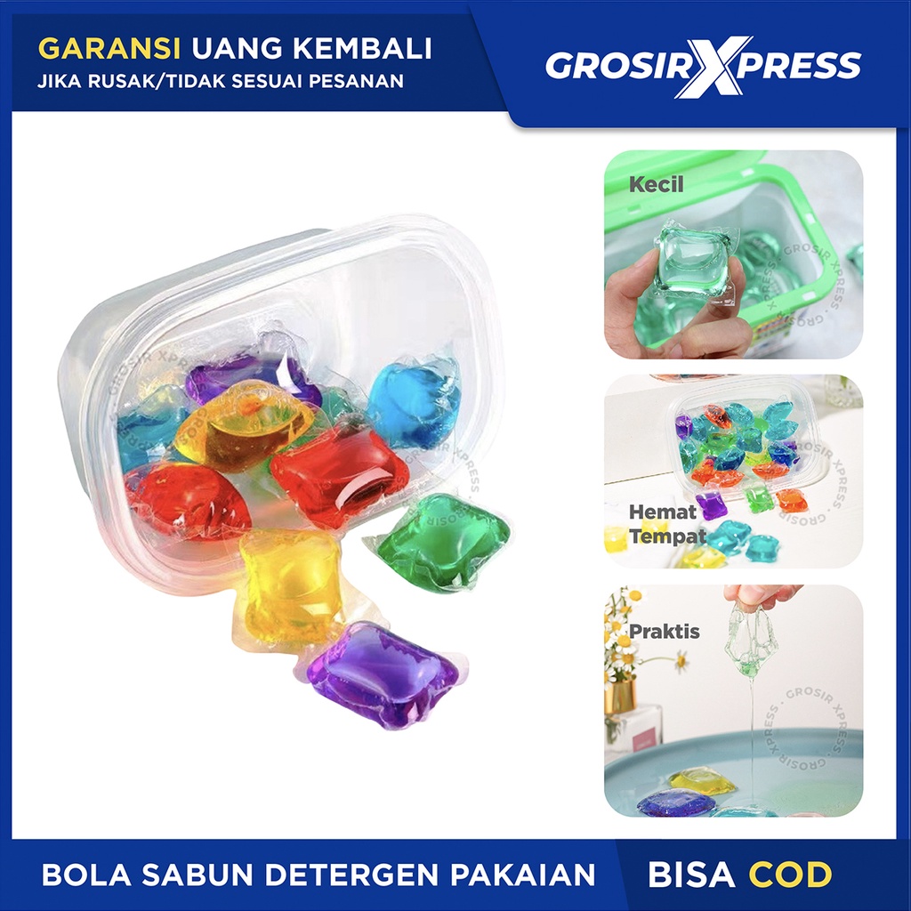 Sabun gel ball detergent laundry  pembersih cair wangi hemat untuk cuci baju deterjen gel bal NBSGB