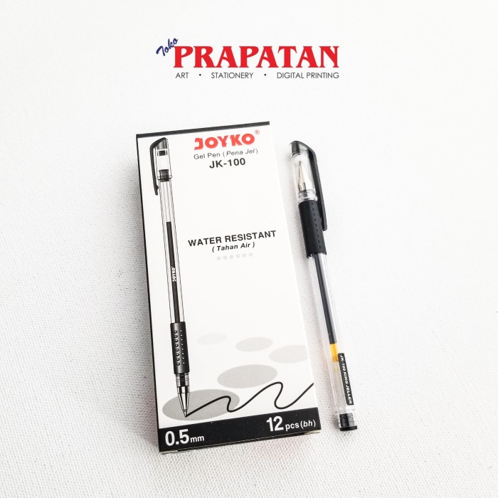 

Pulpen Gel Joyko JK-100 Water Resistant / Gel Pen - Biru NANDAA