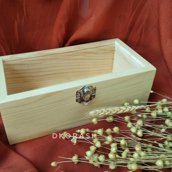 

KOTAK MAHAR UANG KAYU JATI BELANDA WOODEN BOX 20X10 - Ttp Akrilik