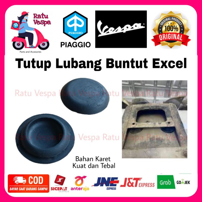 Karet Tutup Lubang Buntut bemper Vespa Excel