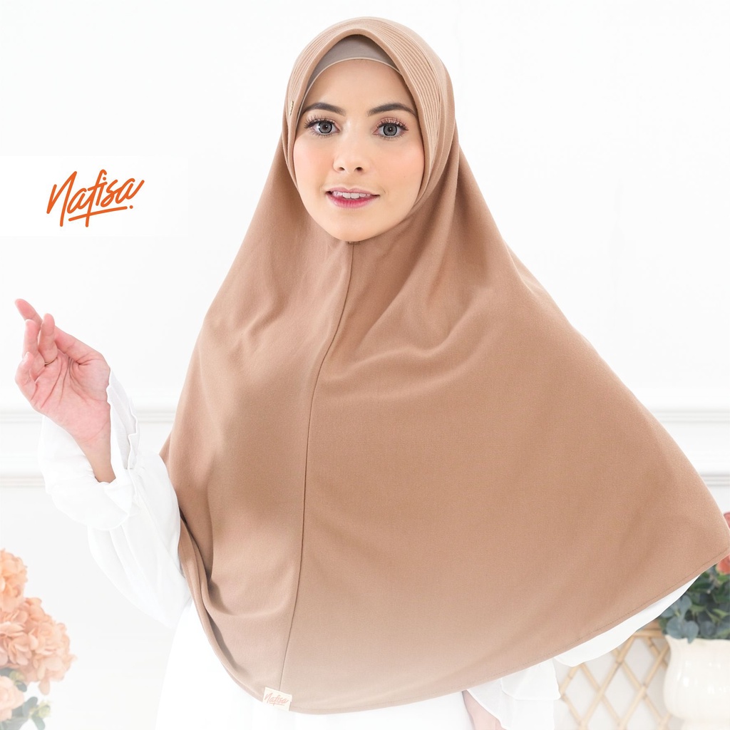 Jilbab Instan Bergo Nafisa ASHA PREMIUM | Hijab Instan Bergo Pad Kecil Antem Minang Polos Kerudung Instan Ukuran Kaos TC