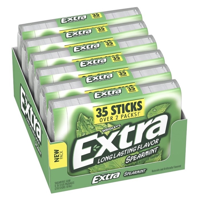 

EXTRA SPEARMINT SUGARFREE GUM, 35 COUNT - FROM USA - POLAR ICE