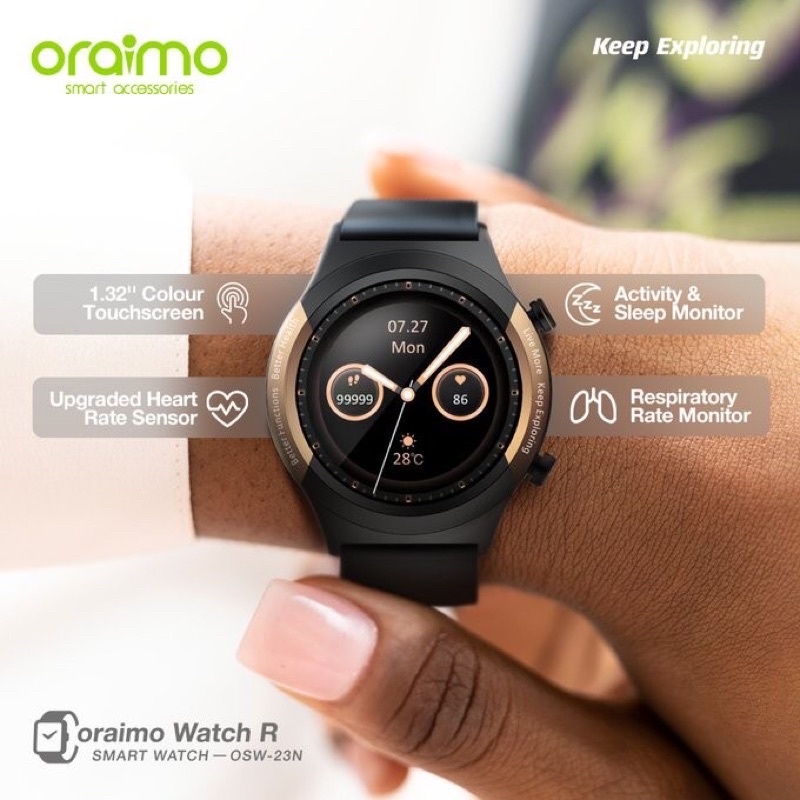 Oraimo Watch R Smart Watch Jam Tangan Pintar Health Butler OSW-23N