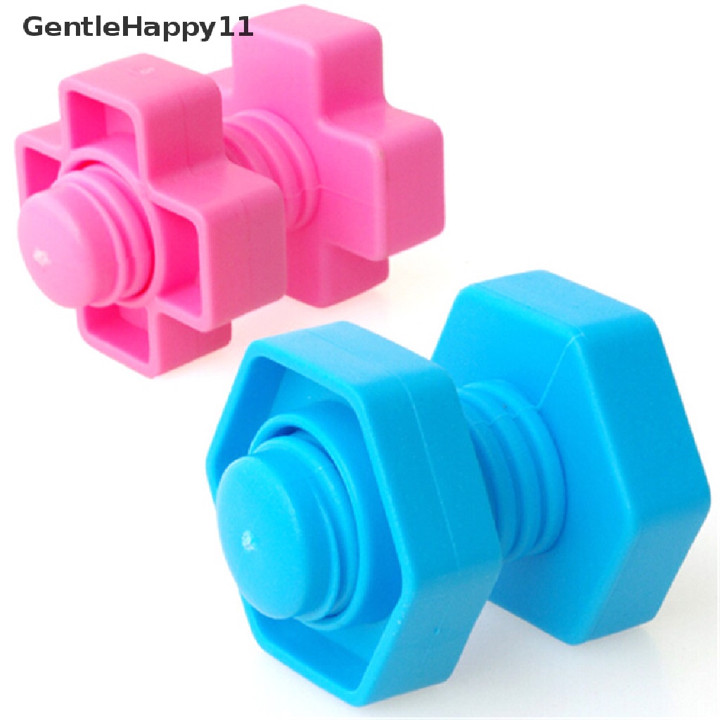 Gentlehappy 1set Sekrup Blok Bangunan Insert Blocks Bentuk Mur Mainan Hadiah Edukasi Anak id