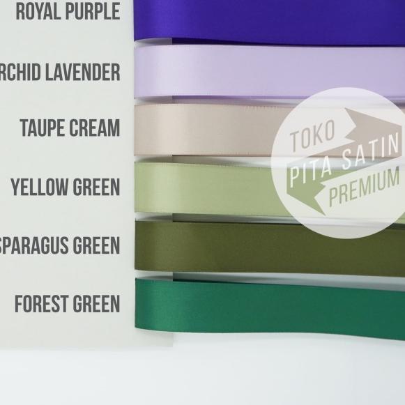 

Pita Kado Double Face Satin 1"/2.5cm Asparagus Green(Hijau) 1rol 30m